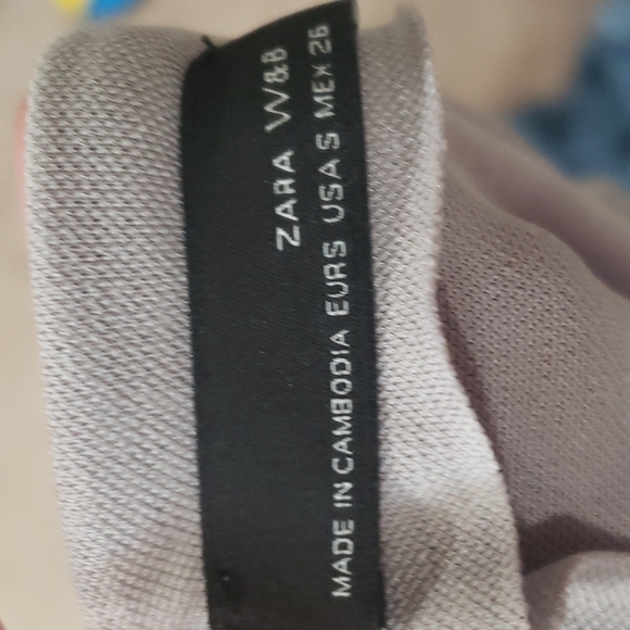 Zara w&b assymetrical hem long sleeve mixed media futuristic - Picture 9 of 9